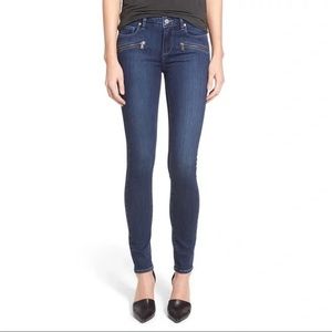 PAIGE Indio Zip Skinny Jeans Front Zip Pockets